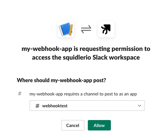 A screenshot of the Application permission page